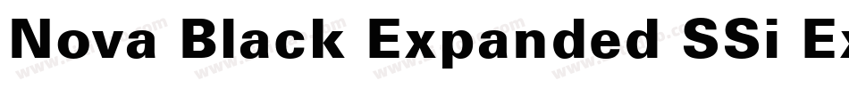 Nova Black Expanded SSi Extra Bold Expanded Italic字体转换